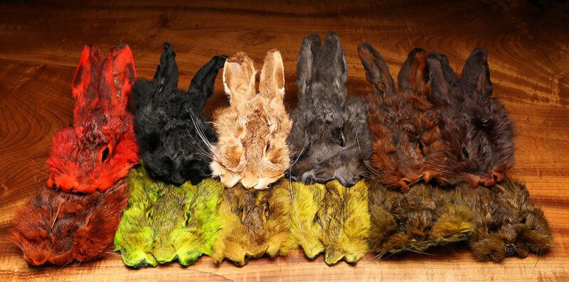 Dyed Hares Mask