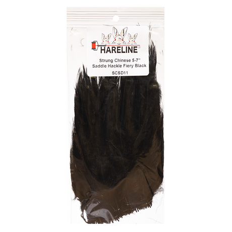 Hareline Strung Saddle Hackle 5-7 Inches