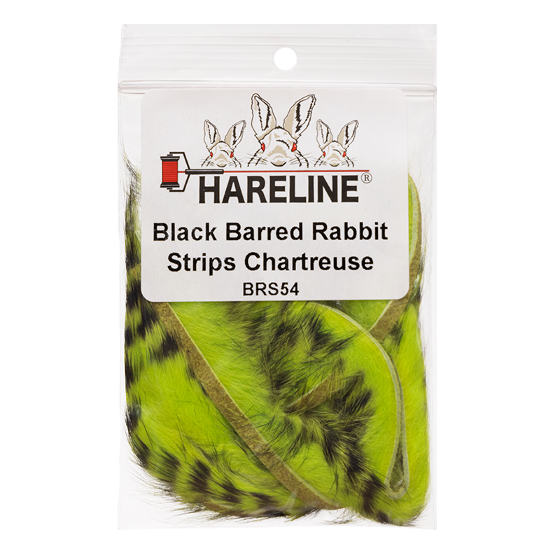 Hareline Black Barred Rabbit Strips