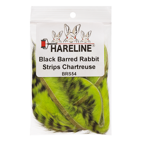 Hareline Black Barred Rabbit Strips