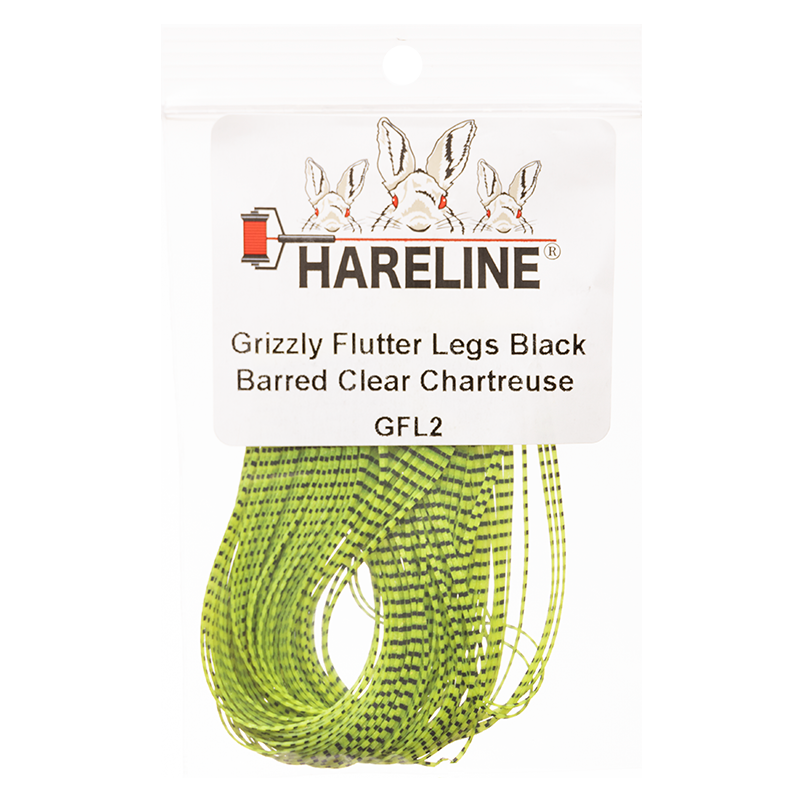 Hareline Grizzly Flutter Legs - Black Barred