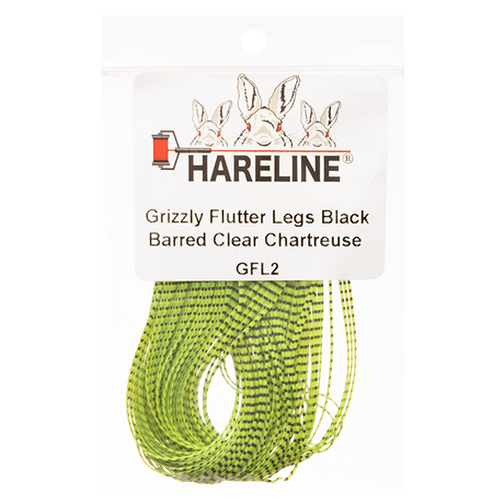 Hareline Grizzly Flutter Legs - Black Barred