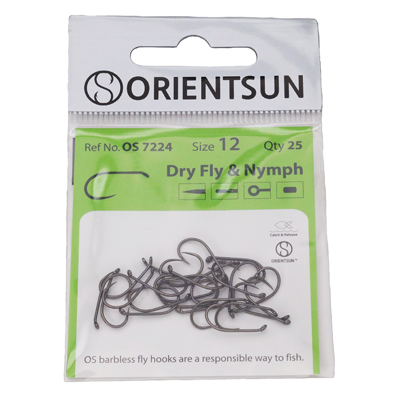 Orientsun 7216 Barbless Heavy Dry Fly-Light Nymph Hook