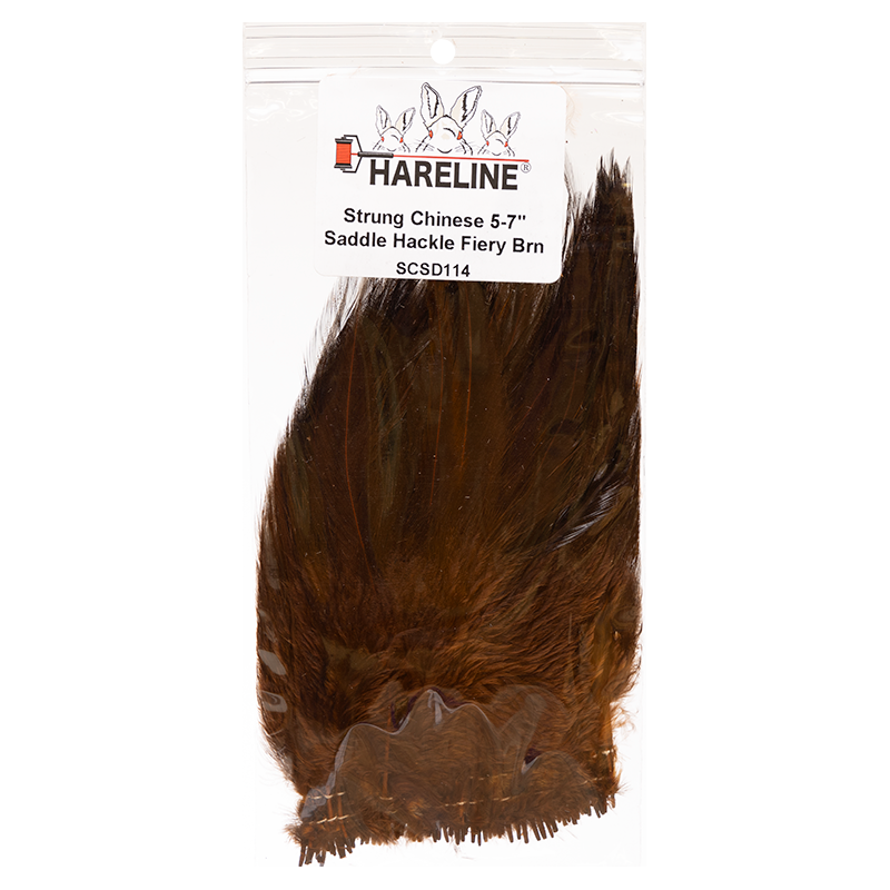 Hareline Strung Saddle Hackle 5-7 Inches