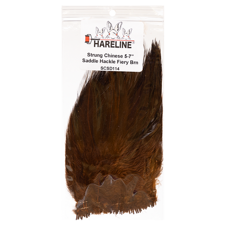 Hareline Strung Saddle Hackle 5-7 Inches