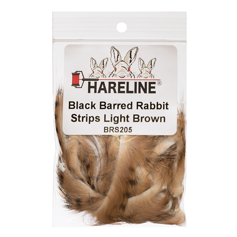 Hareline Black Barred Rabbit Strips