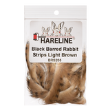 Hareline Black Barred Rabbit Strips