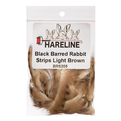 Hareline Black Barred Rabbit Strips