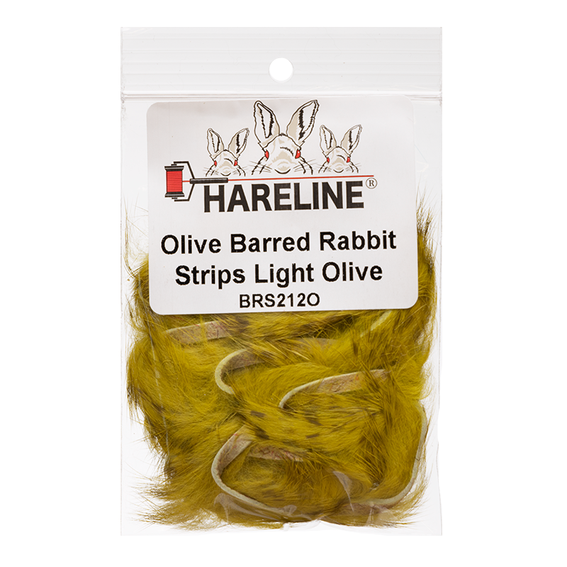 Hareline Olive Barred Rabbit Strips