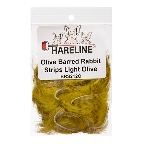 Hareline Olive Barred Rabbit Strips