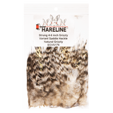 Hareline Strung Grizzly Saddle Hackle 4-6 Inch