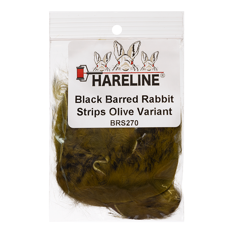 Hareline Black Barred Rabbit Strips