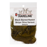 Hareline Black Barred Rabbit Strips