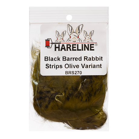 Hareline Black Barred Rabbit Strips