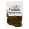 Hareline Black Barred Rabbit Strips