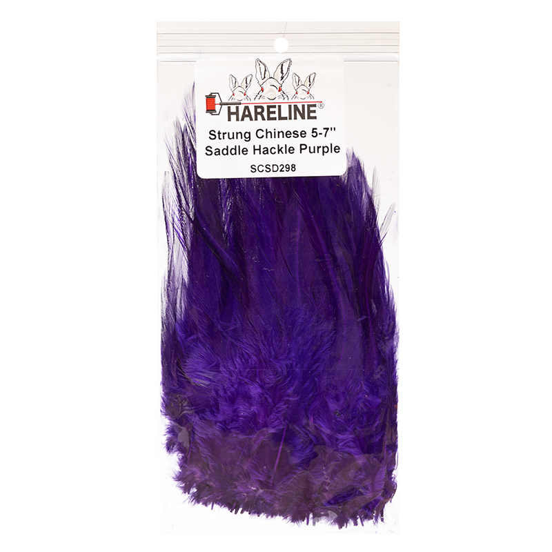 Hareline Strung Saddle Hackle 5-7 Inches