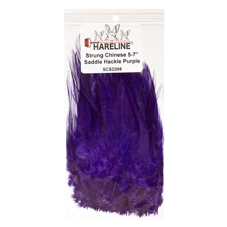 Hareline Strung Saddle Hackle 5-7 Inches