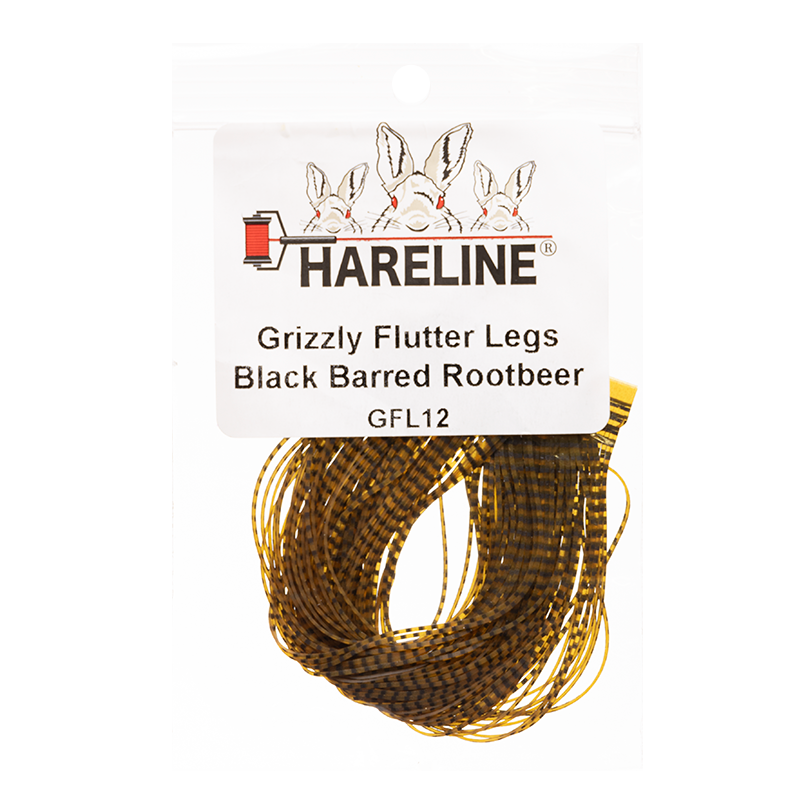 Hareline Grizzly Flutter Legs - Black Barred