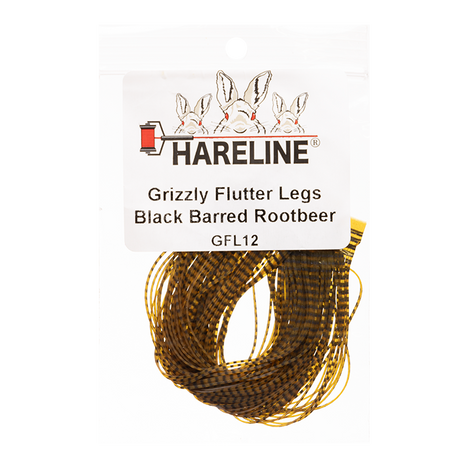 Hareline Grizzly Flutter Legs - Black Barred