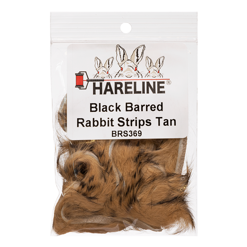 Hareline Black Barred Rabbit Strips