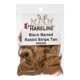 Hareline Black Barred Rabbit Strips