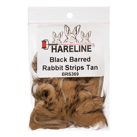 Hareline Black Barred Rabbit Strips