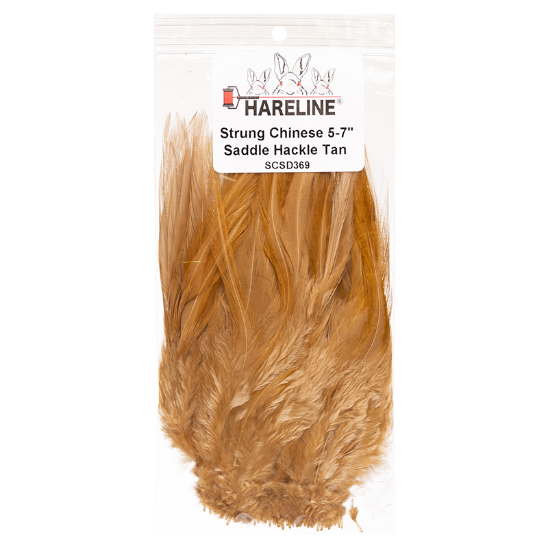 Hareline Strung Saddle Hackle 5-7 Inches