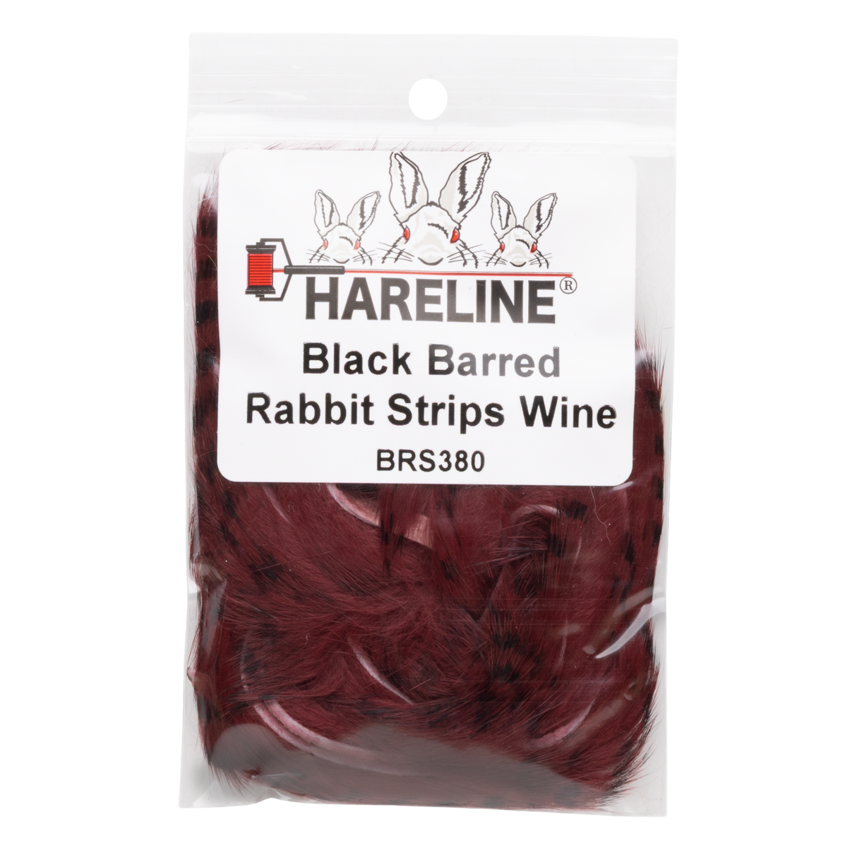 Hareline Black Barred Rabbit Strips