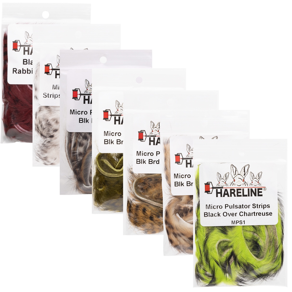 Hareline Black Barred Rabbit Strips