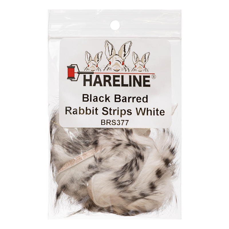 Hareline Black Barred Rabbit Strips