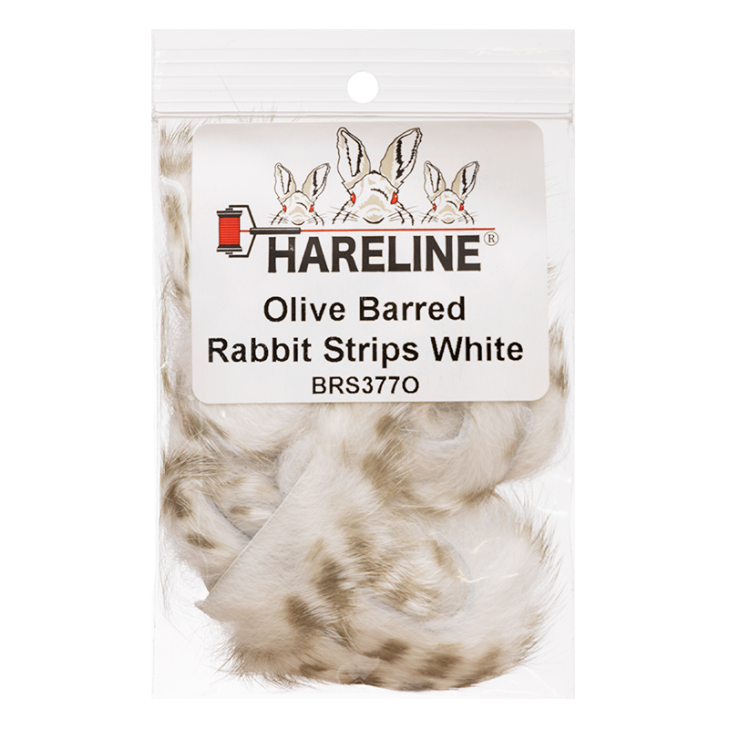 Hareline Olive Barred Rabbit Strips