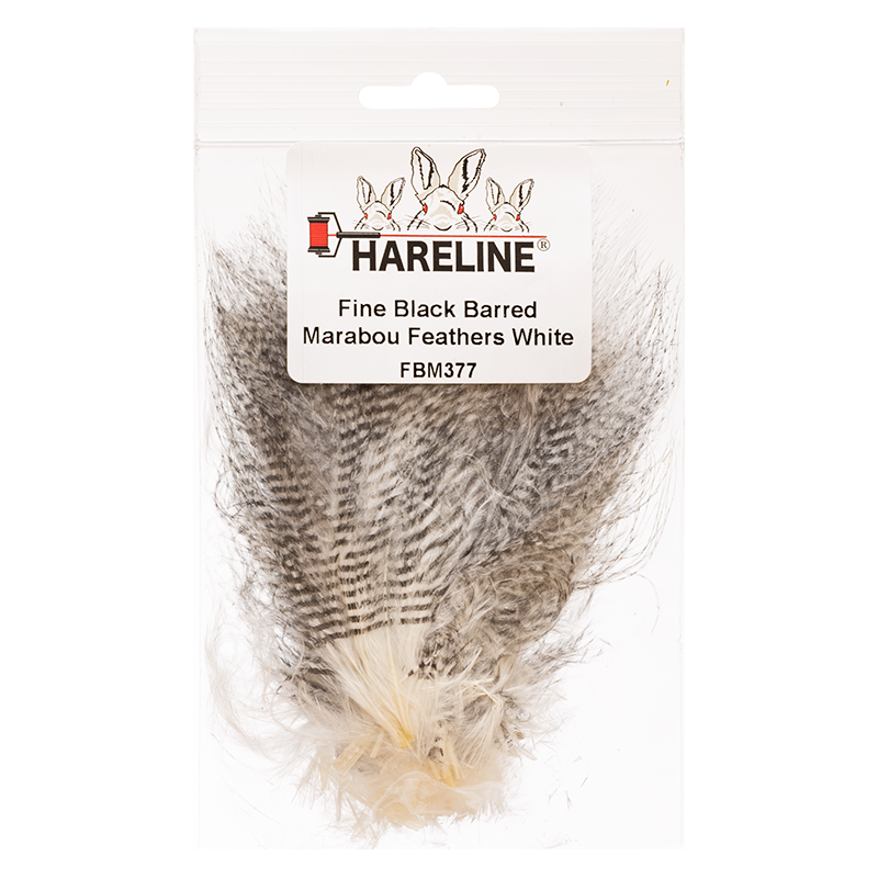 Fine Black Barred Marabou Feathers