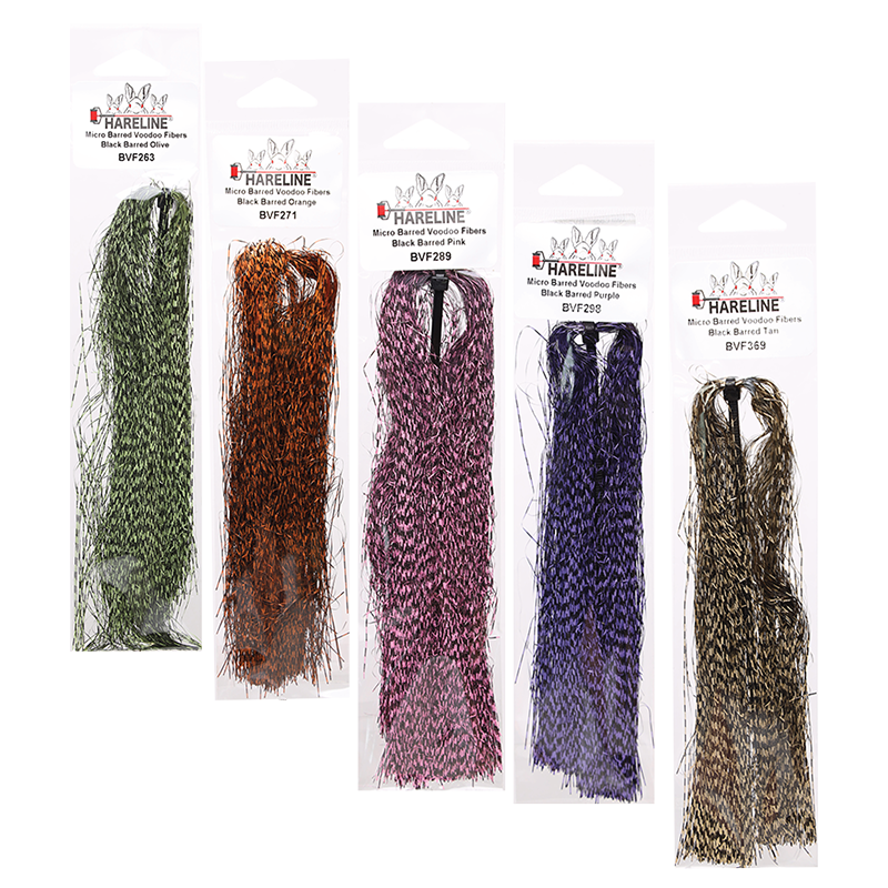 Hareline Micro Barred Voodoo Fibers