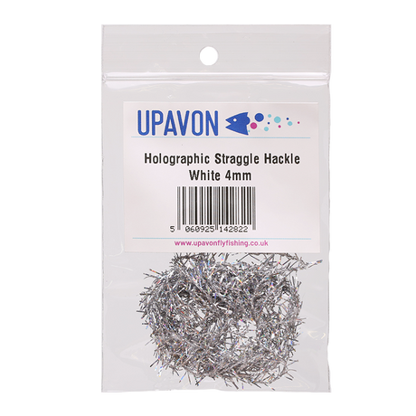 White Upavon Holographic Straggle Hackle